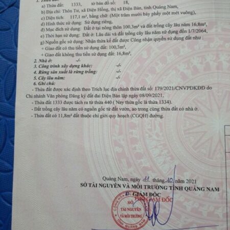 ĐẤT ĐẸP – GIÁ ĐẦU TƯ –CẦN BÁN LÔ ĐẤT Tại Đường 605, Xã Điện Hồng, Thị xã Điện Bàn, Quảng Nam