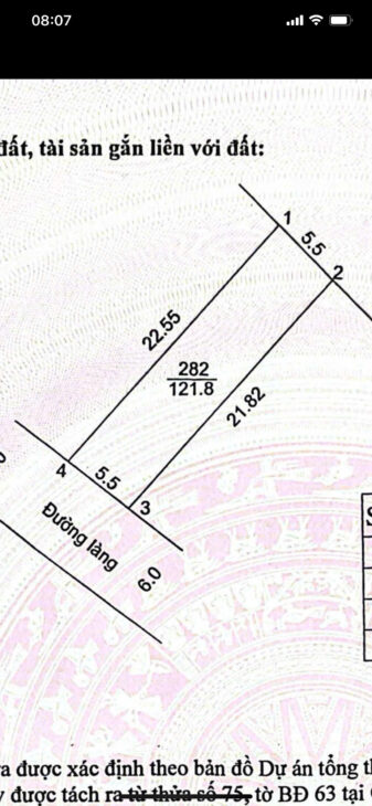 cc càn bán 121m đất full thổ cư ngay cạnh trường học mặt đường KD giá rẻ