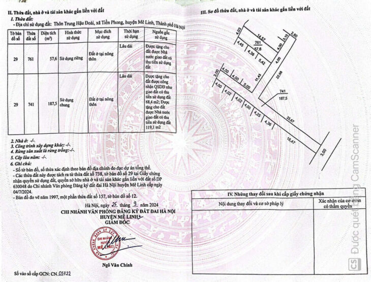 Bán đất Thôn Trung Hậu Đoài, Tiền Phong, Mê Linh – Sổ đỏ chính chủ, vị trí đắc địa