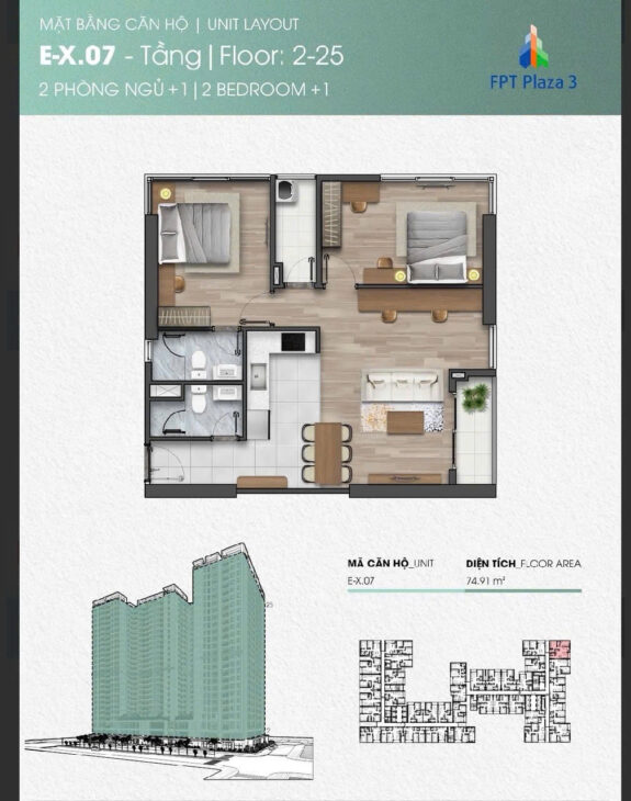 🍀🍀 PLAZA 3 ĐÀ NẴNG – CHUYỂN NHƯỢNG CĂN HỘ (2PN+ 1) VIEW BIỂN 🍀🍀