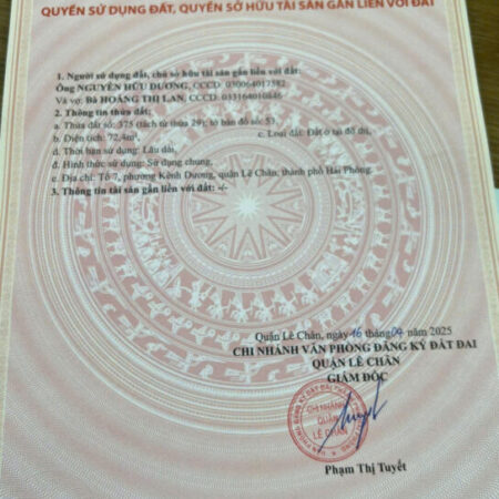 Bán đất tặng nhà cấp 4 Trại Lẻ, 72m, GIá 2.65 tỉ