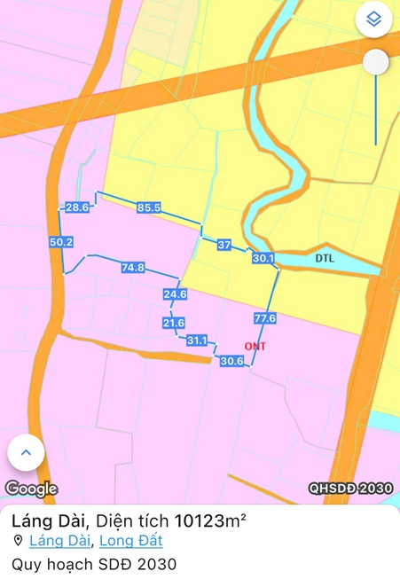 CHÍNH CHỦ BÁN ĐẤT LỚN GẦN BIỂN, KHU CÔNG NGHIỆP Xã Láng Dài, Huyện Long Đất, Bà Rịa – Vũng Tàu.