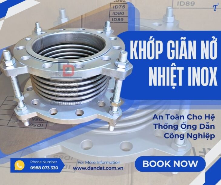 Khớp nối co giãn inox/ Khớp nối co giãn hơi nóng/ Khớp co giãn dùng cho khí nén/ Ống nối co giãn