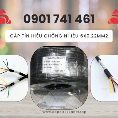 Cáp tín hiệu chống nhiễu 2, 4, 6, 8 lõi tiết diện 0.22mm