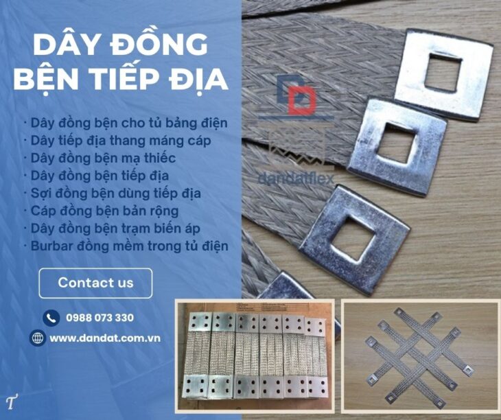 Sợi Đồng Bện/ Dây Đồng Bện Tráng Thiếc/ Dây Đồng Bện Tiếp Địa Cho Hệ Thống Máy Móc/Copper braid