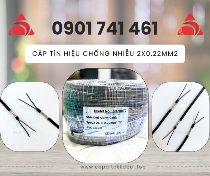 Cáp tín hiệu chống nhiễu 2, 4, 6, 8 lõi tiết diện 0.22mm