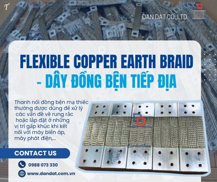Sợi Đồng Bện/ Dây Đồng Bện Tráng Thiếc/ Dây Đồng Bện Tiếp Địa Cho Hệ Thống Máy Móc/Copper braid