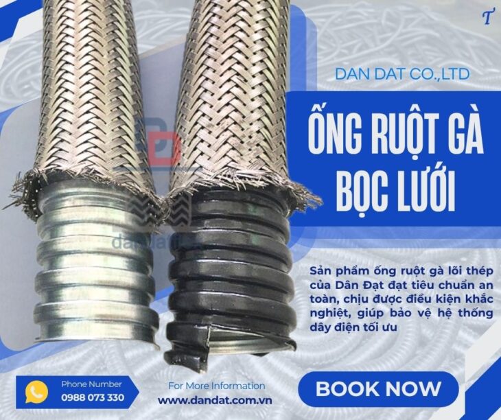 Ống luồn dây điện bọc nhựa/ Ống ruột gà lõi thép bọc nhựa PVC/ Ống ruột gà chịu nhiệt/ Ống ruột gà