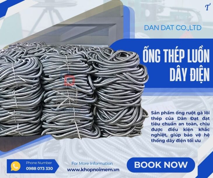 Ống luồn dây điện bọc nhựa/ Ống ruột gà lõi thép bọc nhựa PVC/ Ống ruột gà chịu nhiệt/ Ống ruột gà