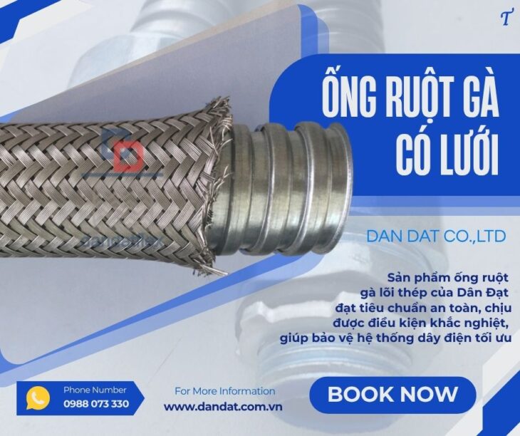 Ống luồn dây điện bọc nhựa/ Ống ruột gà lõi thép bọc nhựa PVC/ Ống ruột gà chịu nhiệt/ Ống ruột gà