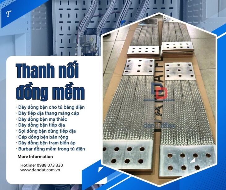 Sợi Đồng Bện/ Dây Đồng Bện Tráng Thiếc/ Dây Đồng Bện Tiếp Địa Cho Hệ Thống Máy Móc/Copper braid