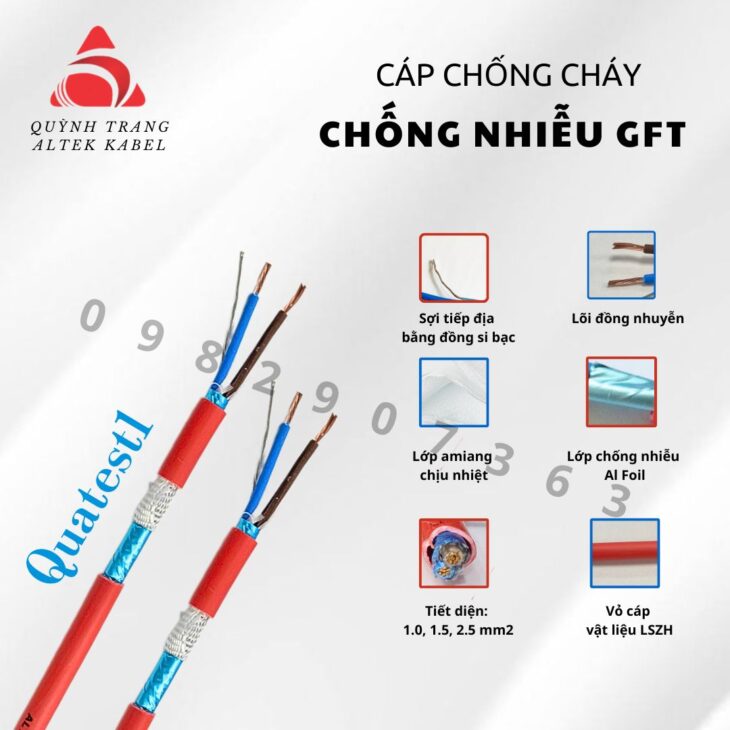Cáp chống cháy 0.75mm² GFT Altek Kabel – Giải pháp an toàn cho hệ thống báo cháy