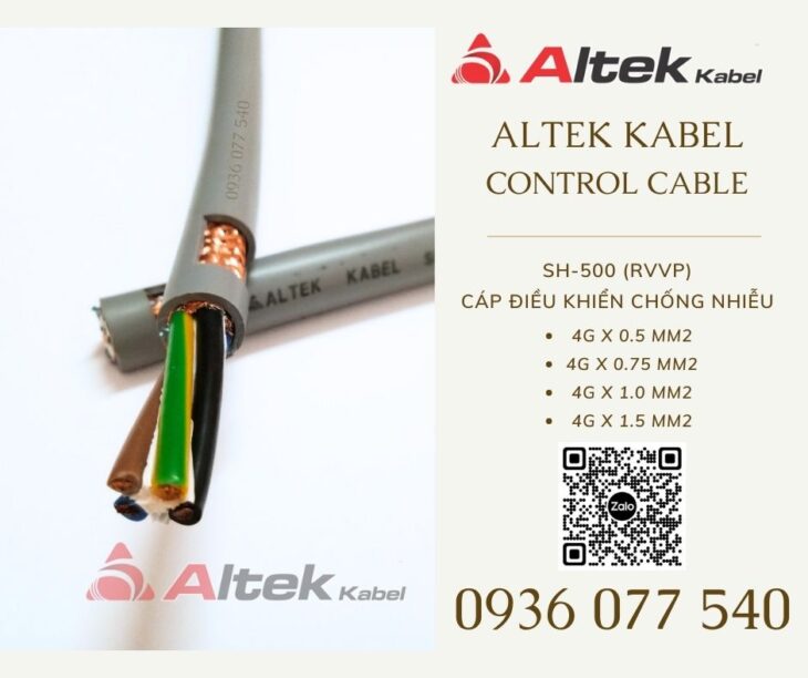 DÂY CÁP CHỐNG NHIỄU CHO HỆ THỐNG CÔNG NGHIỆP ALTEK KABEL – SH-500 4G 0.5MM2 (RVVP)