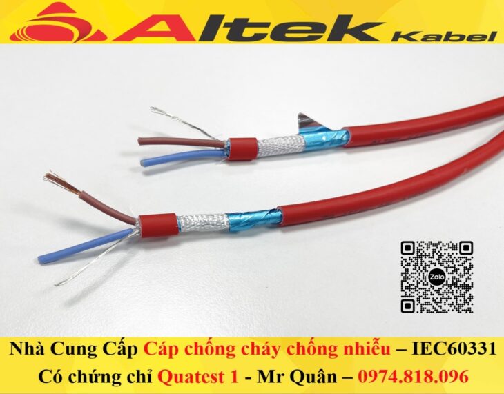 Cáp Chống Cháy 2×1.5+E+GFT – IEC60331, BS6387