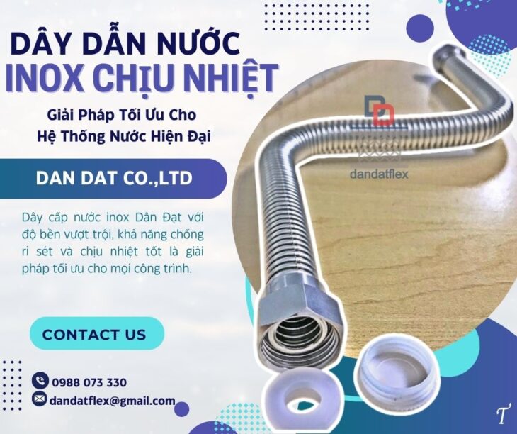 Dây dẫn nước inox/ Dây dẫn nước nóng lạnh/ Ống dẫn nước mềm chịu nhiệt/ Dây mềm cấp nước