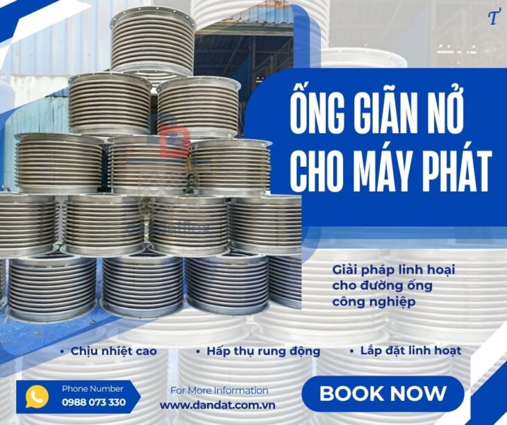 Khớp Giãn Nở Nhiệt Hệ Hơi/ Khớp Giãn Nở Dẫn Khí CO/ Khớp Giãn Nở Ống Khói Máy Phát Điện/ Ống co giãn