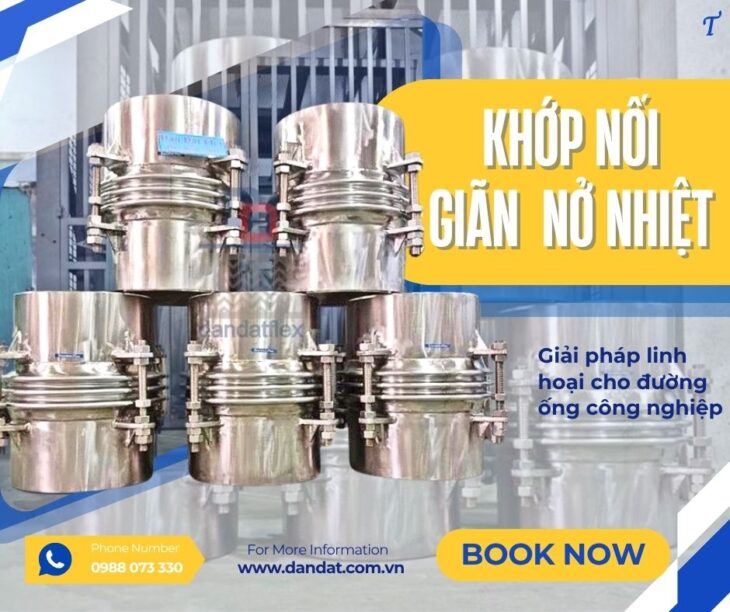 Khớp nối co giãn inox/ Khớp nối co giãn hơi nóng/ Khớp co giãn dùng cho khí nén/ Ống nối co giãn