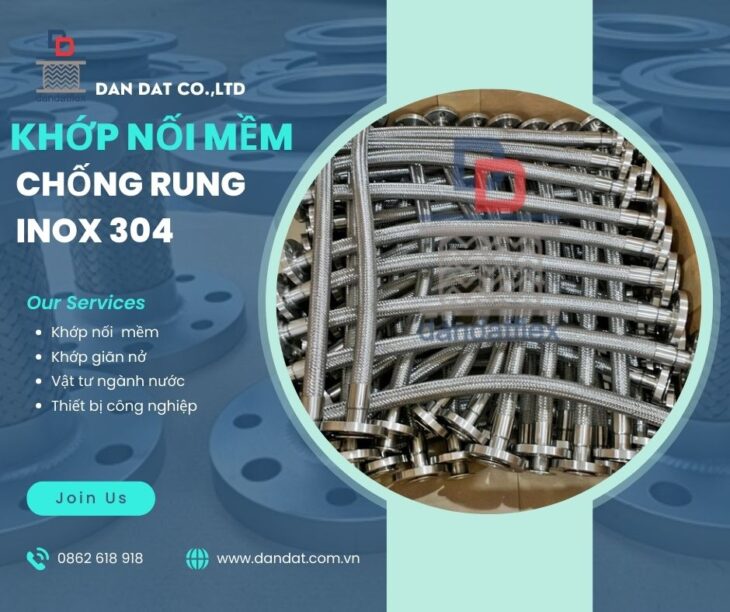 Khớp Nối Mềm/ Khớp Nối Mềm Nối Bích/ Khớp Nối Mềm Kim Loại Nối Ren/ Khớp Nối Mềm Giảm Chấn