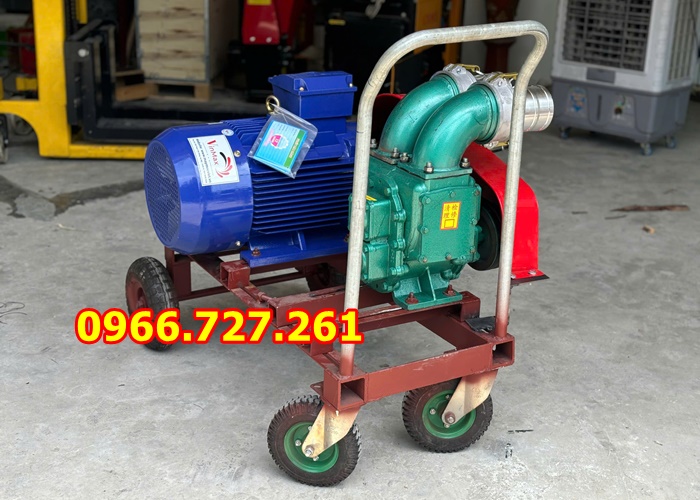 Máy bơm hút bùn chất thải lẫn rác 2 đầu họng 100mm chống tắc 15KW