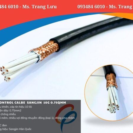 Cáp điều khiển Sangjin 10 lõi 0.75mm² chống nhiễu giá tốt Cáp điều khiển Sangjin 10 lõi 0.75mm² chống nhiễu giá tốt