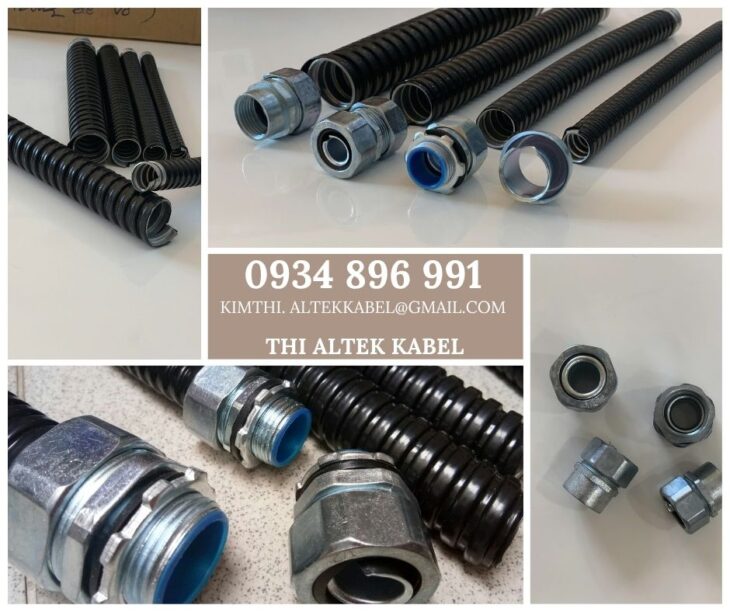 Ống Ruột Gà Lõi Thép Bọc Nhựa + Đầu Nối Giá Tốt