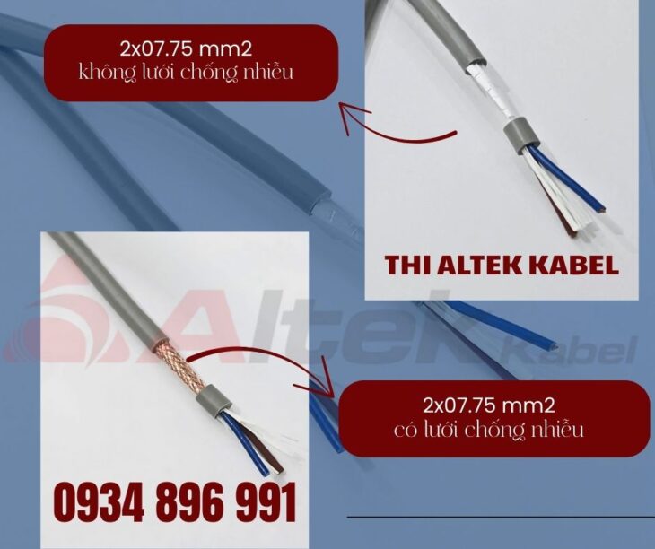 Cáp điều khiển 2×0.75mm Altek Kabel
