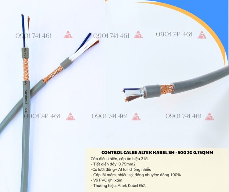 Cáp điều khiển 2×0.75mm² chống nhiễu – Sẵn tại Đà Nẵng, Huế, Quảng Nam