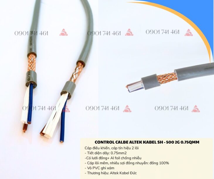 Cáp điều khiển 2×0.75mm² chống nhiễu – Sẵn tại Đà Nẵng, Huế, Quảng Nam