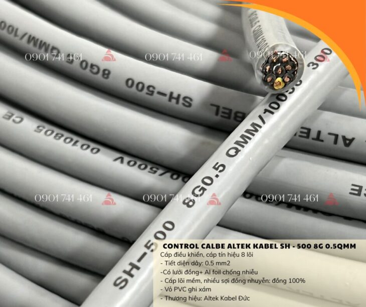 Cáp điều khiển Altek Kabel SH-500 8G0.5mm Đà Nẵng, Hà Nội