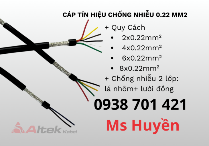 CÁP TÍN HIỆU CHỐNG NHIỄU 6×0.22MM, DÂY ĐIỆN CHỐNG NHIỄU 6X24AWG