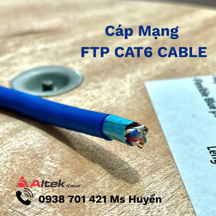 Cáp mạng FTP Cat6 Cable 4Pair 23AWG AL Foil
