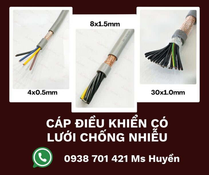 Cáp điều khiển có lưới chống nhiễu