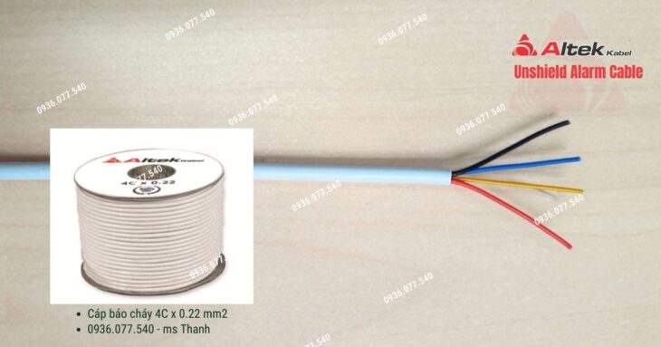 Cáp báo cháy Altek Kabel 4C x 0.22mm2 – Unshielded Alarm Cable