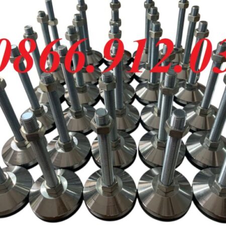 Chân tăng chỉnh đế cao su D80 M16xL150(mm) giải pháp cân bằng máy móc hiệu quả