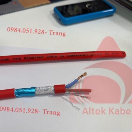 Cáp chống cháy chống nhiễu 2 lõi đạt tiêu chuẩn IEC Cáp chống cháy chống nhiễu 2 lõi đạt tiêu chuẩn IEC
