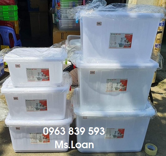 Thùng nhựa trắng đa năng đựng hồ sơ, dụng cụ / 0963 839 593 Ms.Loan