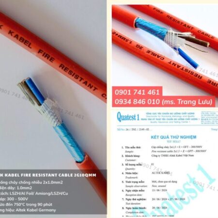 Cáp Chống Cháy Chống Nhiễu 2×1.0mm2 tiêu chuẩn IEC 60331-21 Cáp Chống Cháy Chống Nhiễu 2×1.0mm2 tiêu chuẩn IEC 60331-21