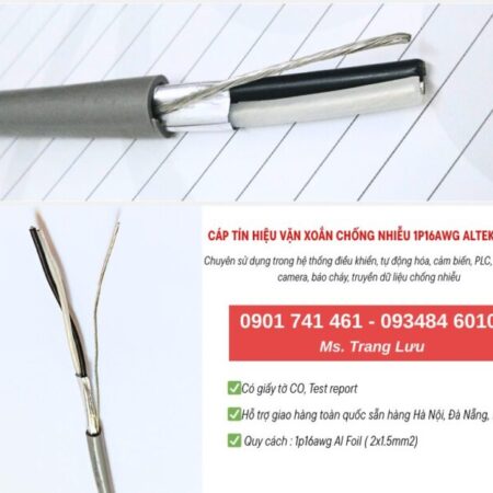 Cáp tín hiệu vặn xoắn 1p16awg Đà Nẵng, Hà Nội, Hồ Chí Minh Cáp tín hiệu vặn xoắn 1p16awg Đà Nẵng, Hà Nội, Hồ Chí Minh