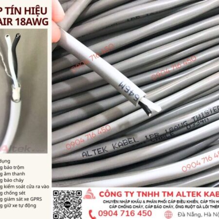 Cáp tín hiệu âm thanh, báo cháy chống nhiễu 18AWG 1 Pair Altek Kabel Cáp tín hiệu âm thanh, báo cháy chống nhiễu 18AWG 1 Pair Altek Kabel