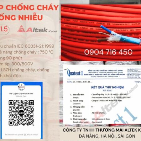Cáp chống cháy chống nhiễu 2×1.5 Altek Kabel Đà Nẵng