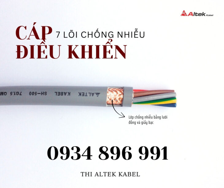 Cáp Điều Khiển 7 Lõi Chống Nhiễu 7×0.5 – 7×1.5mm² Altek Kabel | Giá Tốt, Giao Nhanh