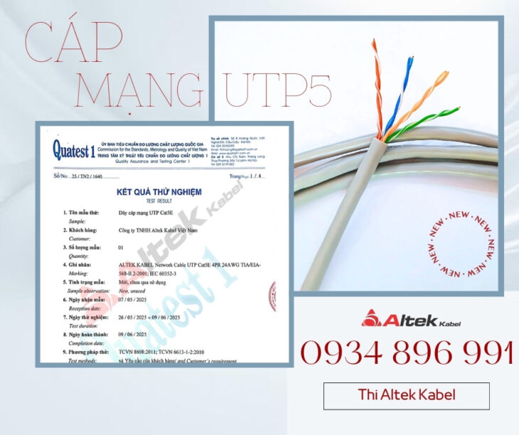 Cáp mạng Altek Kabel Cat5e, Cat6 chính hãng – Giá tốt, giao hàng toàn quốc