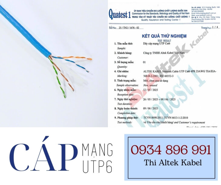 Cáp Mạng UTP/FTP Cat6 – Hỗ Trợ Hệ Thống Camera & Mạng Văn Phòng