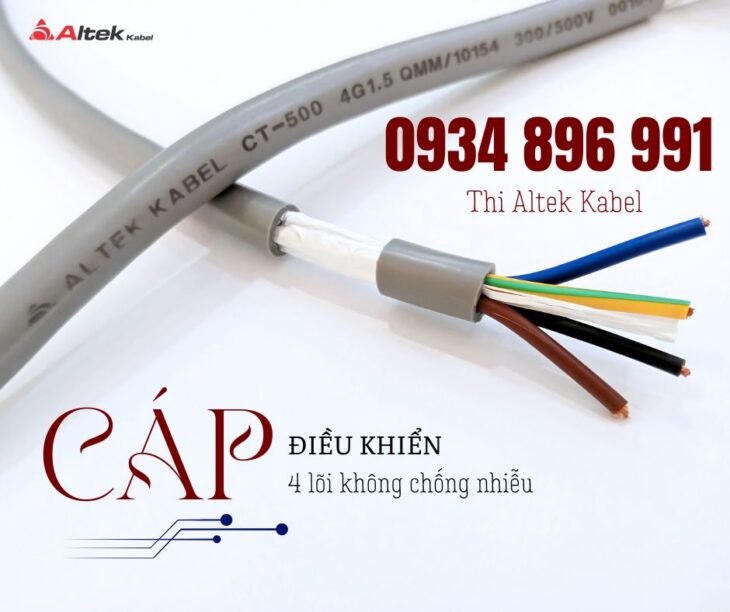 Dây cáp điều khiển 4 x 0.1mm2 Altek Kabel – CT-500, SH-500