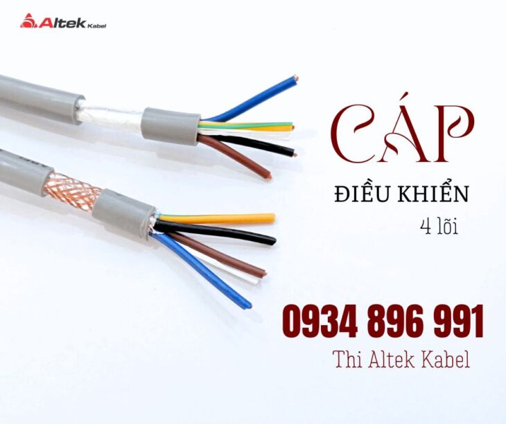 Dây cáp điều khiển 4 x 0.1mm2 Altek Kabel – CT-500, SH-500