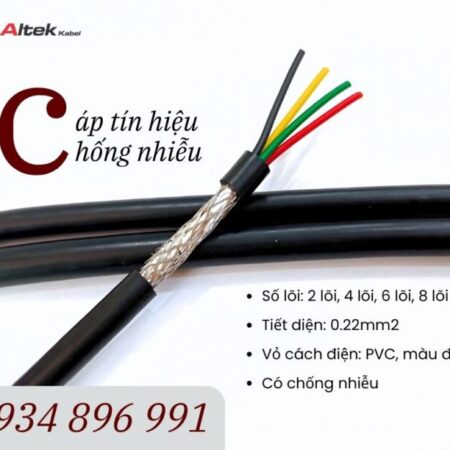 Cáp Tín Hiệu Chống Nhiễu 2×0.22mm – Dây Tín Hiệu 2x24AWG Altek Kabel Cáp Tín Hiệu Chống Nhiễu 2×0.22mm – Dây Tín Hiệu 2x24AWG Altek Kabel