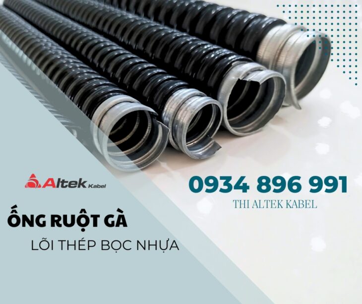 Ống Ruột Gà Lõi Thép Bọc Nhựa PVC Phi 13 – Phi 114 + Phụ Kiện Đầu Nối – Giá Tốt