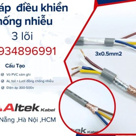 Cáp điều khiển 3×0.5mm2 Altek Kabel Hà Nội, Đà Nẵng, Hồ Chí Minh Cáp điều khiển 3×0.5mm2 Altek Kabel Hà Nội, Đà Nẵng, Hồ Chí Minh