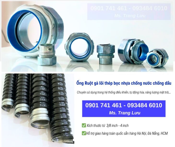 Ống Ruột Gà Lõi Thép Bọc Nhựa Chống Nước, Chống Dầu