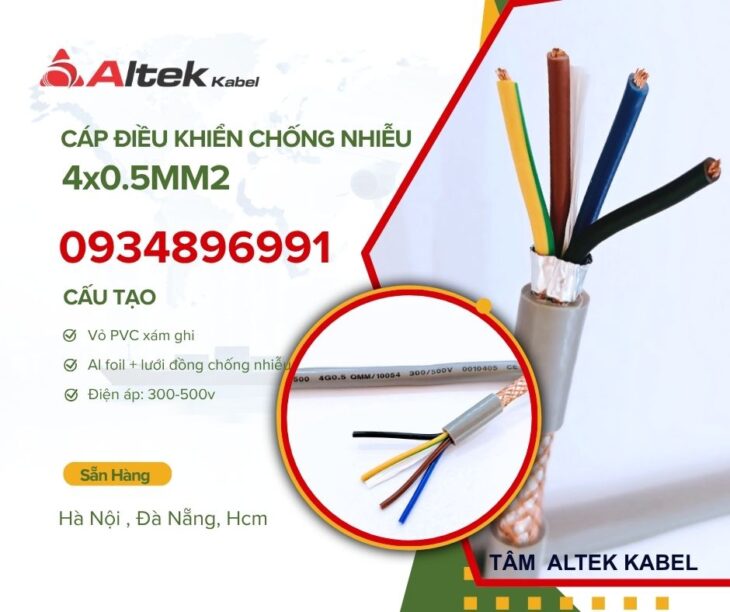 Cáp điều khiển 4×0.5 Altek Kabel Hà Nội, Đà Nẵng, Hồ Chí Minh